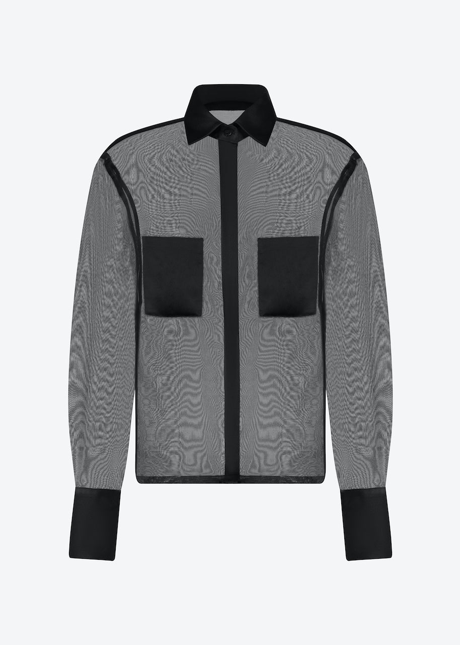 Black organza shirt