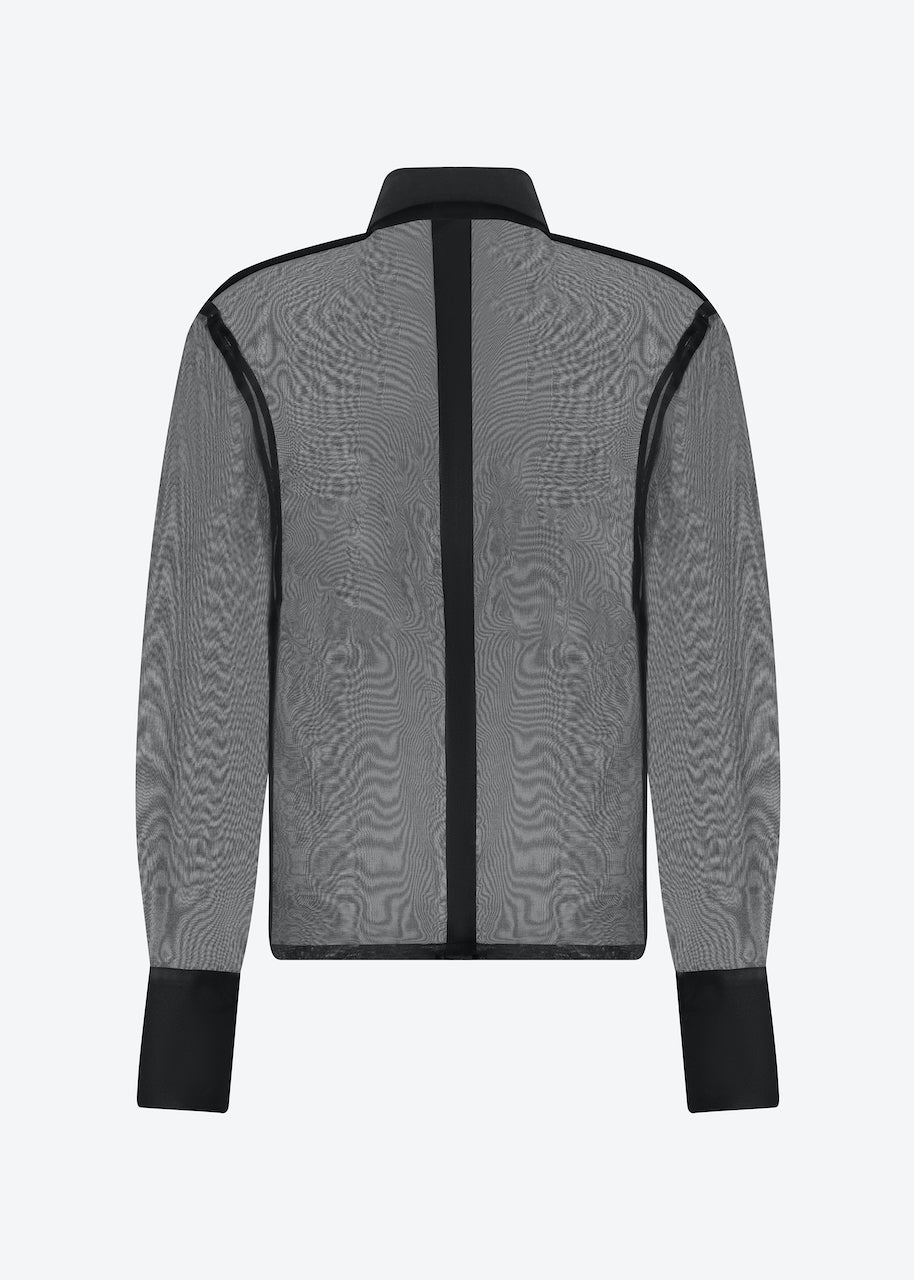 Black organza shirt