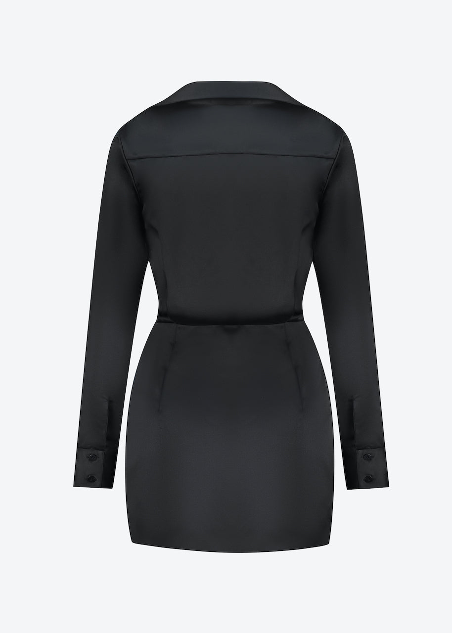 Shirt dress in black