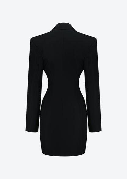 Hourglass blazer dress in black