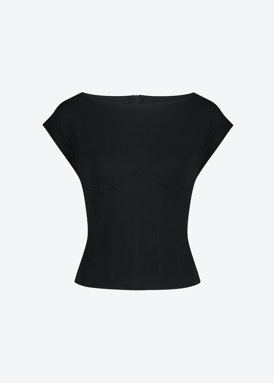 Corset top in black