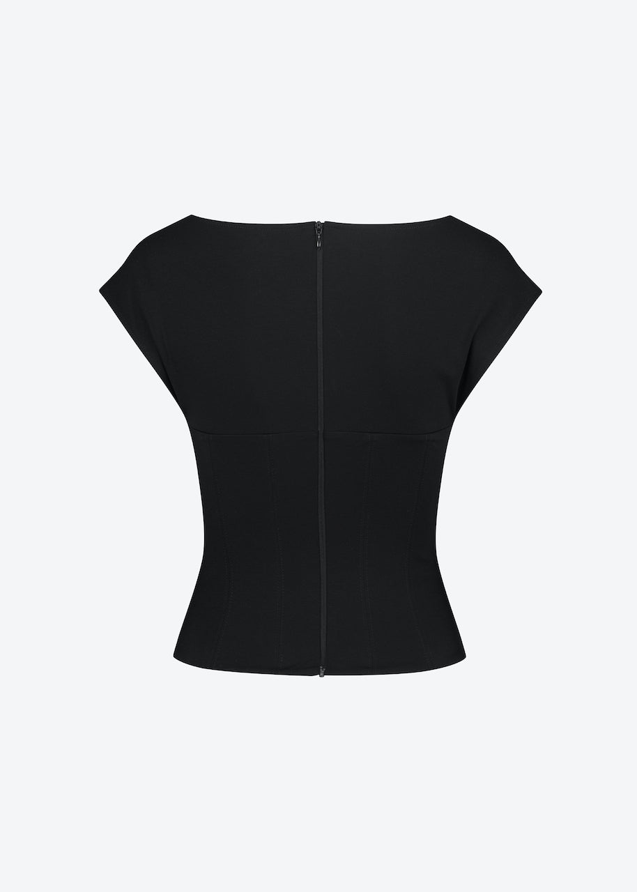 Corset top in black